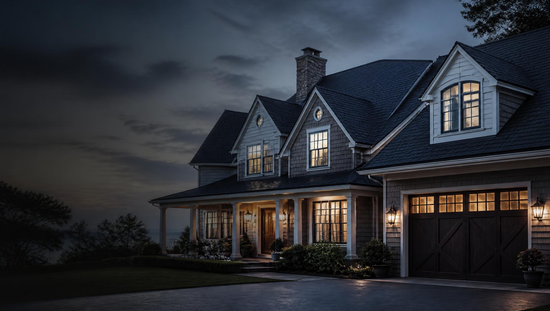 Architectural shingle roof on a Connecticut home