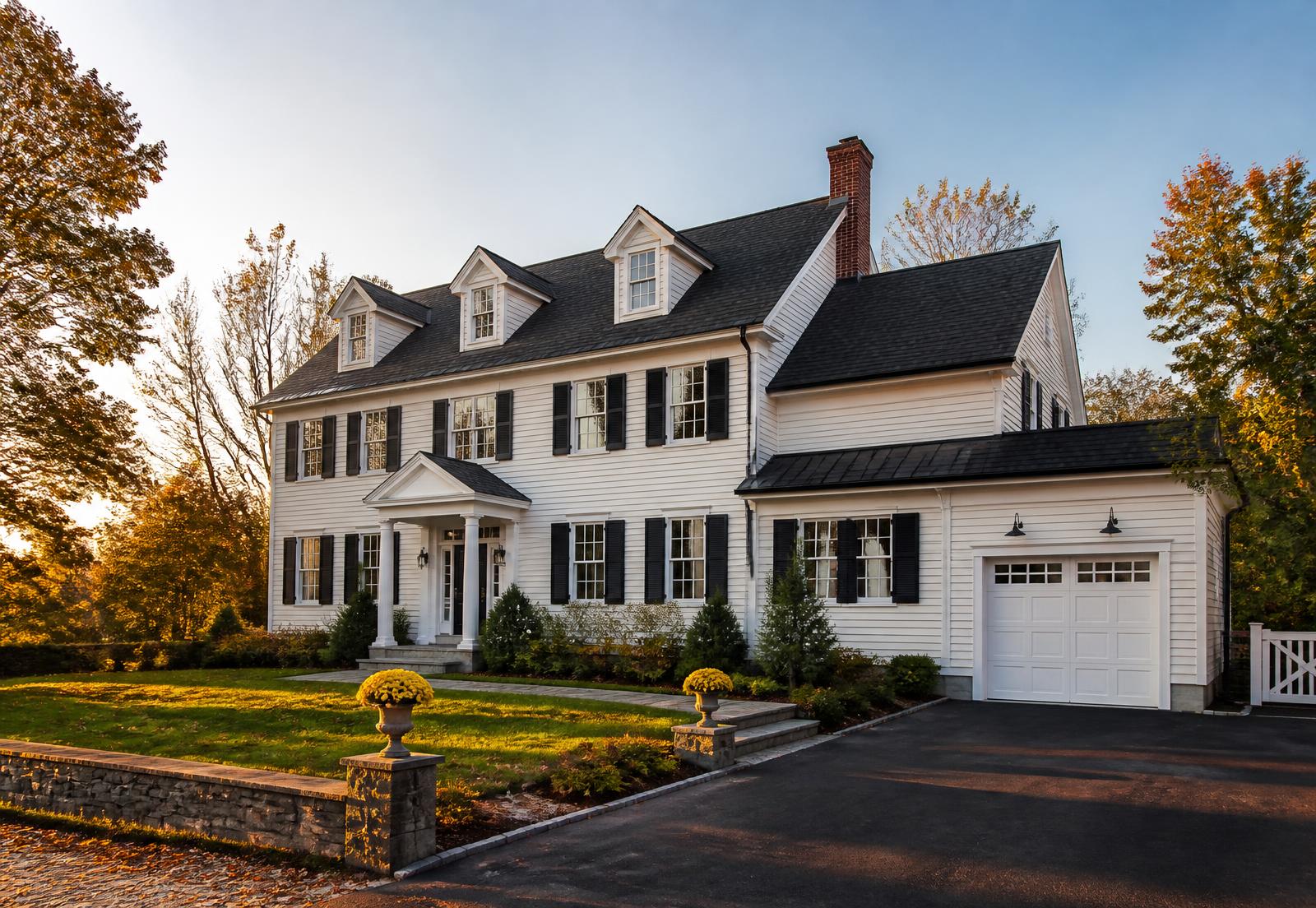 Architectural shingle roof on a Connecticut home